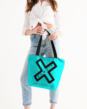 Load image into Gallery viewer, PUMP&#39;T UNIVERSITY LOGO &#39;X&#39; Canvas Zip Tote

