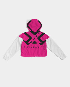 PUMP'T UNIVERSITY LOGO Women's Cropped Windbreaker