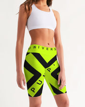 Load image into Gallery viewer, PUMP&#39;T UNIVERSITY LOGO &#39;X&#39; Women&#39;s Mid-Rise Bike Shorts
