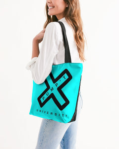 PUMP'T UNIVERSITY LOGO 'X' Canvas Zip Tote