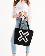 Load image into Gallery viewer, PUMP&#39;T UNIVERSITY LOGO &#39;X&#39; Canvas Zip Tote - Black Ice
