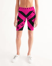 Load image into Gallery viewer, PUMP&#39;T UNIVERSITY LOGO Women&#39;s Mid-Rise Bike Shorts
