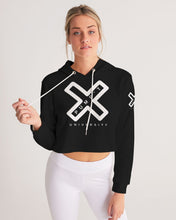 Load image into Gallery viewer, PUMP&#39;T UNIVERSITY LOGO &#39;X&#39; Women&#39;s Cropped Hoodie
