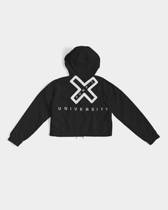 PUMP'T UNIVERSITY LOGO 'X' Women's Cropped Windbreaker