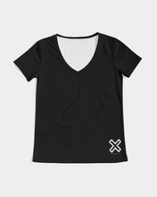 Load image into Gallery viewer, PUMP&#39;T UNIVERSITY LOGO &#39;X&#39; Women&#39;s V-Neck Tee
