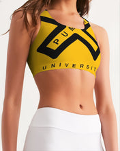 Load image into Gallery viewer, PUMP&#39;T UNIVERSITY LOGO Women&#39;s Seamless Sports Bra
