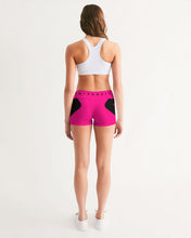 Load image into Gallery viewer, PUMP&#39;T UNIVERSITY LOGO Women&#39;s Mid-Rise Yoga Shorts
