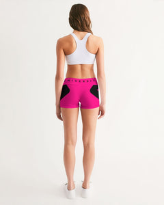 PUMP'T UNIVERSITY LOGO Women's Mid-Rise Yoga Shorts