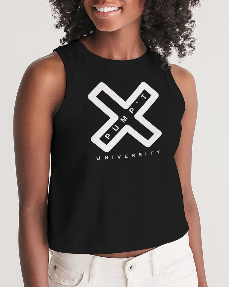 PUMP'T UNIVERSITY LOGO 'X' Women's Cropped Tank