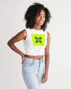 PUMP'T UNIVERSITY LOGO 'X' Women's Twist-Front Tank