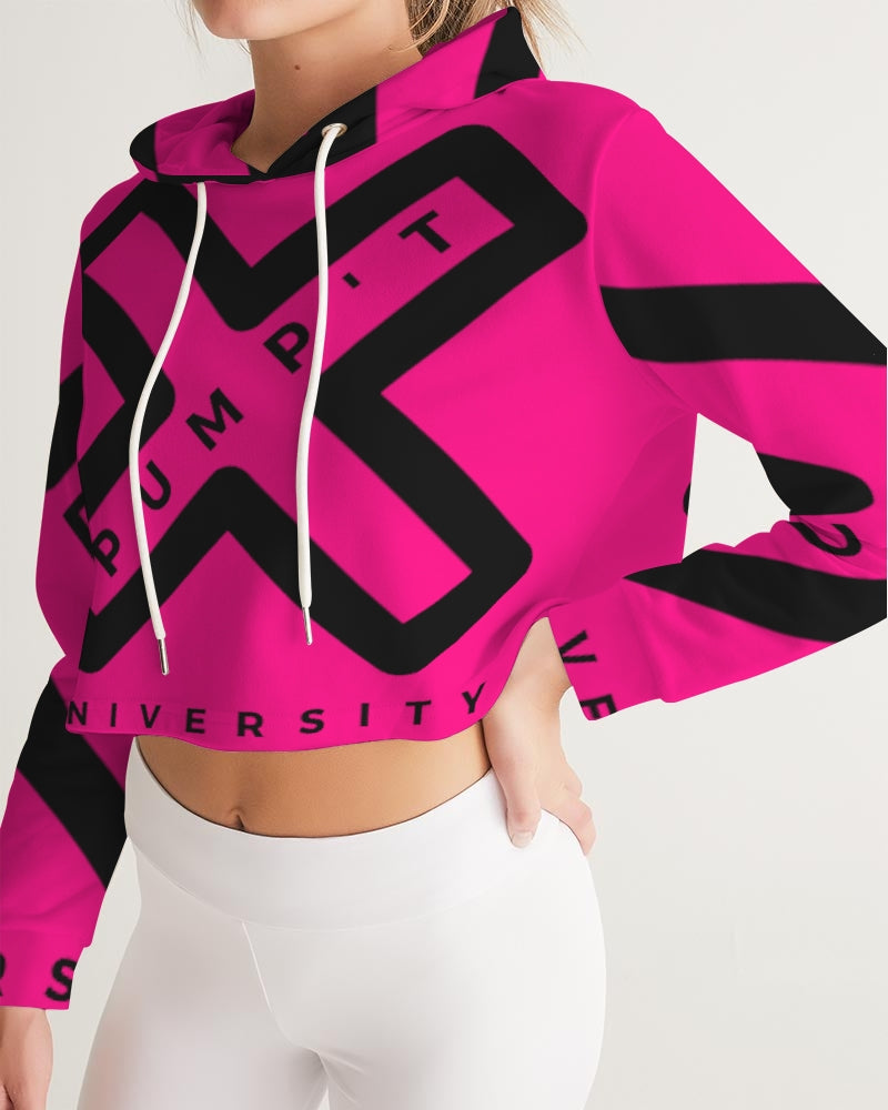 PUMP'T UNIVERSITY LOGO Women's Cropped Hoodie