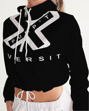 Load image into Gallery viewer, PUMP&#39;T UNIVERSITY LOGO &#39;X&#39; Women&#39;s Cropped Windbreaker
