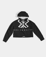 Load image into Gallery viewer, PUMP&#39;T UNIVERSITY LOGO &#39;X&#39; Women&#39;s Cropped Windbreaker
