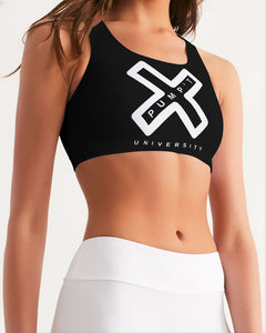 PUMP'T UNIVERSITY LOGO 'X' Women's Seamless Sports Bra