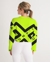 Load image into Gallery viewer, PUMP&#39;T UNIVERSITY LOGO &#39;X&#39; Women&#39;s Cropped Sweatshirt
