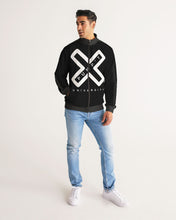 Load image into Gallery viewer, PUMP&#39;T UNIVERSITY LOGO &#39;X&#39; Men&#39;s Stripe-Sleeve Track Jacket
