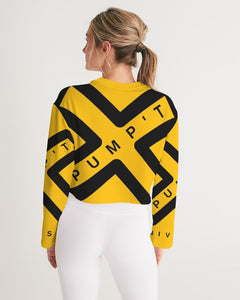 PUMP'T UNIVERSITY LOGO Women's Cropped Sweatshirt