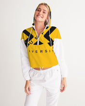 Load image into Gallery viewer, PUMP&#39;T UNIVERSITY LOGO Women&#39;s Cropped Windbreaker
