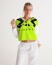 Load image into Gallery viewer, PUMP&#39;T UNIVERSITY LOGO &#39;X&#39; Women&#39;s Cropped Windbreaker
