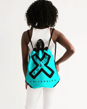 Load image into Gallery viewer, PUMP&#39;T UNIVERSITY LOGO &#39;X&#39; Canvas Drawstring Bag - Blue Volt
