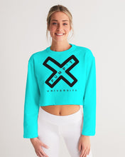 Load image into Gallery viewer, PUMP&#39;T UNIVERSITY LOGO &#39;X&#39; Women&#39;s Cropped Sweatshirt
