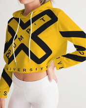 Load image into Gallery viewer, PUMP&#39;T UNIVERSITY LOGO Women&#39;s Cropped Hoodie
