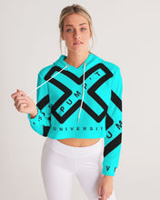 Load image into Gallery viewer, PUMP&#39;T UNIVERSITY LOGO &#39;X&#39; Women&#39;s Cropped Hoodie
