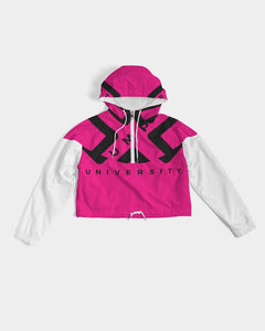 PUMP'T UNIVERSITY LOGO Women's Cropped Windbreaker