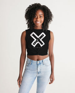 PUMP'T UNIVERSITY LOGO 'X' Women's Twist-Front Tank