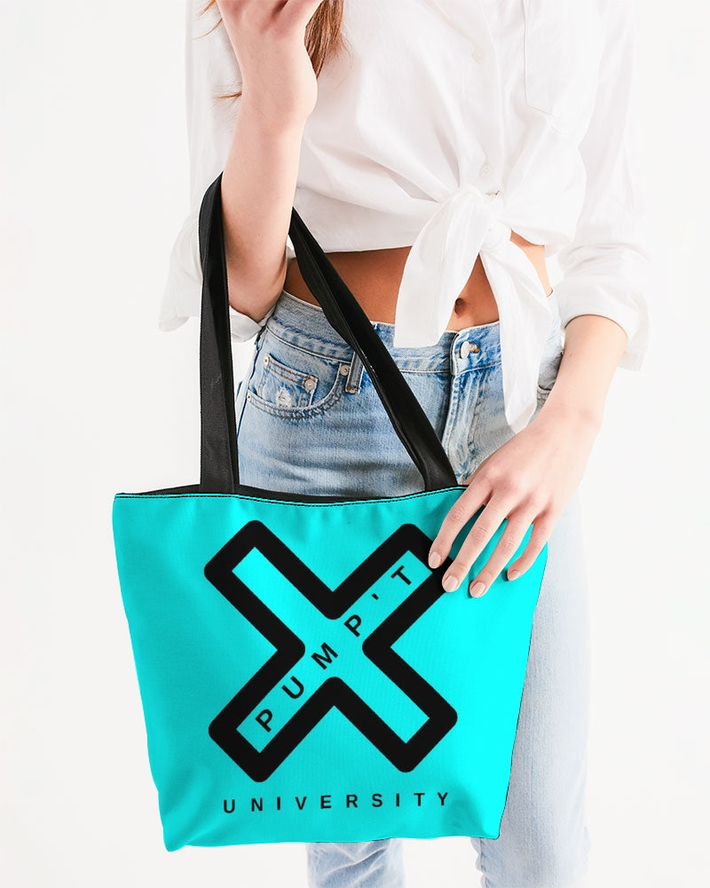 PUMP'T UNIVERSITY LOGO 'X' Canvas Zip Tote