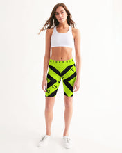 Load image into Gallery viewer, PUMP&#39;T UNIVERSITY LOGO &#39;X&#39; Women&#39;s Mid-Rise Bike Shorts
