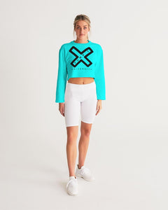 PUMP'T UNIVERSITY LOGO 'X' Women's Cropped Sweatshirt