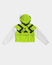 Load image into Gallery viewer, PUMP&#39;T UNIVERSITY LOGO &#39;X&#39; Women&#39;s Cropped Windbreaker
