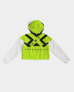 PUMP'T UNIVERSITY LOGO 'X' Women's Cropped Windbreaker