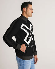 Load image into Gallery viewer, PUMP&#39;T UNIVERSITY LOGO &#39;X&#39; Men&#39;s Stripe-Sleeve Track Jacket
