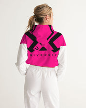 Load image into Gallery viewer, PUMP&#39;T UNIVERSITY LOGO Women&#39;s Cropped Windbreaker
