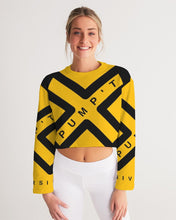 Load image into Gallery viewer, PUMP&#39;T UNIVERSITY LOGO Women&#39;s Cropped Sweatshirt
