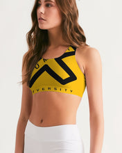 Load image into Gallery viewer, PUMP&#39;T UNIVERSITY LOGO Women&#39;s Seamless Sports Bra
