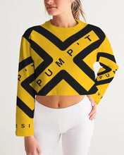 Load image into Gallery viewer, PUMP&#39;T UNIVERSITY LOGO Women&#39;s Cropped Sweatshirt
