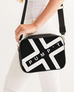 PUMP'T UNIVERSITY LOGO 'X' Crossbody Bag - Black Ice