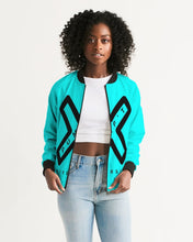 Load image into Gallery viewer, PUMP&#39;T UNIVERSITY LOGO &#39;X&#39; Women&#39;s Bomber Jacket
