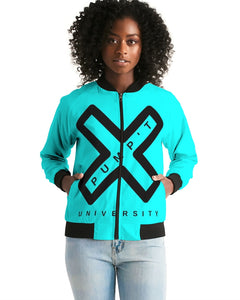 PUMP'T UNIVERSITY LOGO 'X' Women's Bomber Jacket