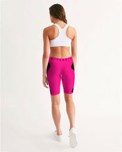 Load image into Gallery viewer, PUMP&#39;T UNIVERSITY LOGO Women&#39;s Mid-Rise Bike Shorts
